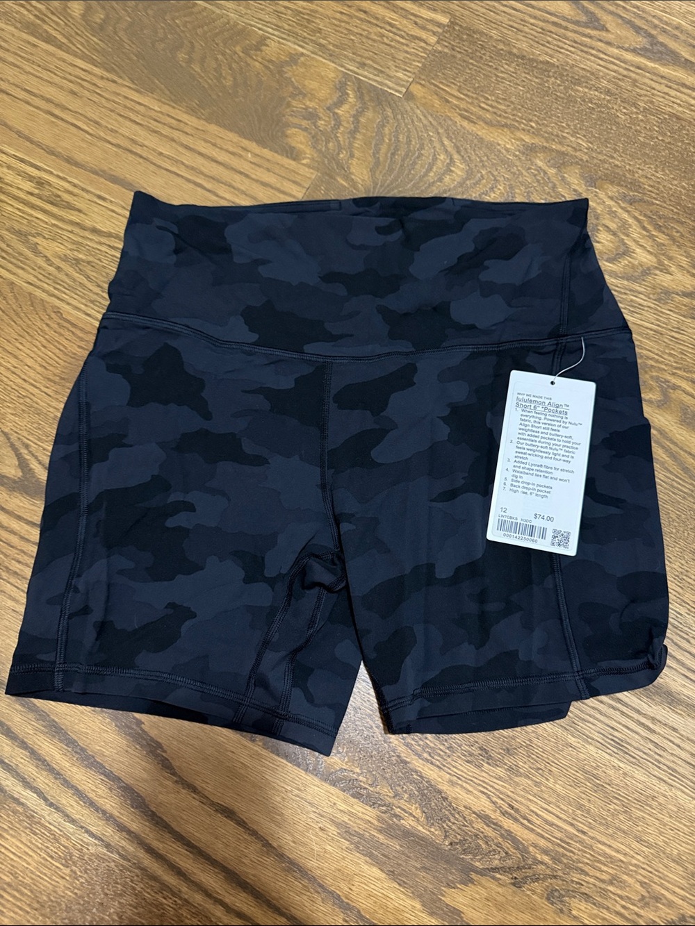 lululemon athletica Black Camo High-Rise Bike Shorts
